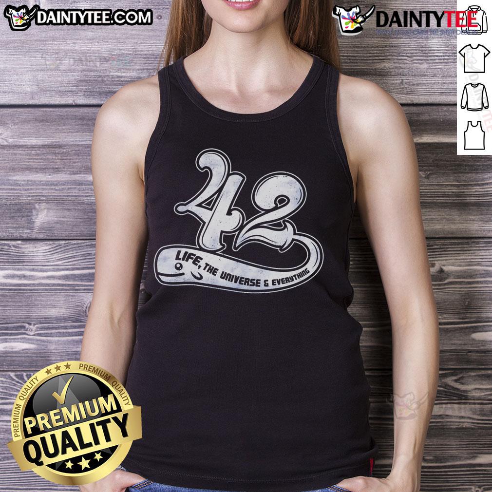 Awesome Whale 42 Life The Universe & Everything Tank Top Awesome Whale 42 Life The Universe Everything tank top featuring a vibrant whale graphic and bold text design.
