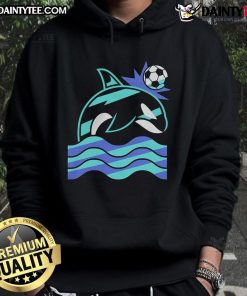 Awesome Wild Whale Soccer Hoodie featuring a vibrant whale graphic and sporty design, perfect for whale lovers and soccer fans.