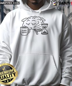 Alt Text: Cute 5 Minutes More Brain Sleeping Hoodie in cozy fleece, perfect for lounging and enhancing your sleep style.