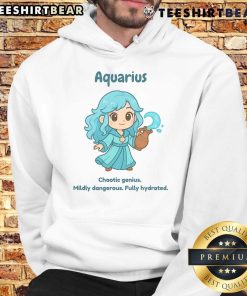 Alt Text: Cute Aquarius water sprite hoodie featuring chaotic genius design, perfect for those who love astrology and unique fashion.