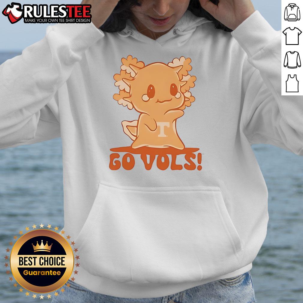 Cute Axolotl Go Vol Tennessee Hoodie Cute axolotl design on a cozy hoodie, perfect for Tennessee fans and animal lovers alike. Stylish and comfortable!