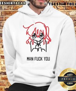 Alt Text: Cute Bocchi Man F*ck You Hoodie featuring vibrant graphics and a cozy design, perfect for anime fans.