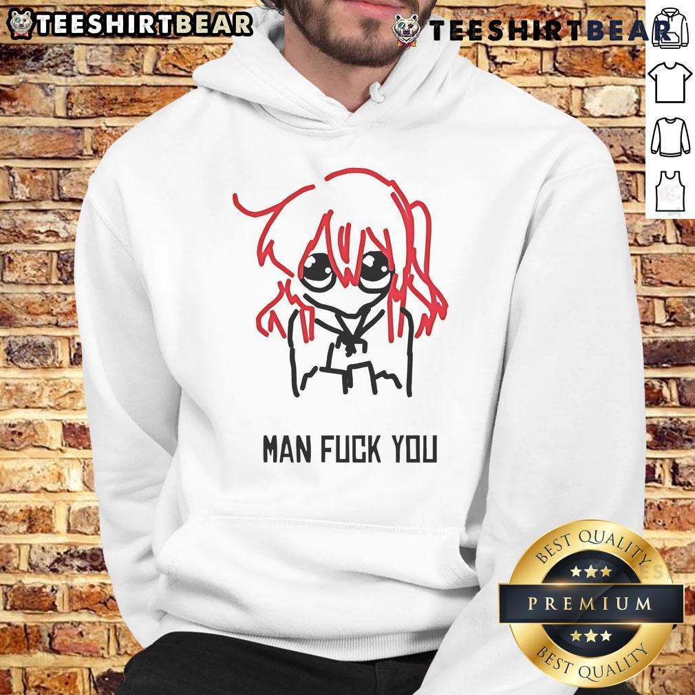 Cute Bocchi Man Fck You Hoodie Alt Text: Cute Bocchi Man F*ck You Hoodie featuring vibrant graphics and a cozy design, perfect for anime fans.