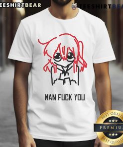 Alt Text: Cute Bocchi Man Fck You T-Shirt featuring a humorous graphic design perfect for anime fans and casual wear.