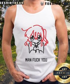 Cute Bocchi Man Fck You tank top featuring a playful design perfect for casual wear and anime fans.