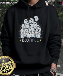 Cute Bootiful Beautiful Ghost Halloween Hoodie featuring a playful ghost design perfect for spooky season.