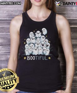 Cute Bootiful Beautiful Ghost Halloween Tank Top featuring a whimsical ghost design, perfect for Halloween festivities.