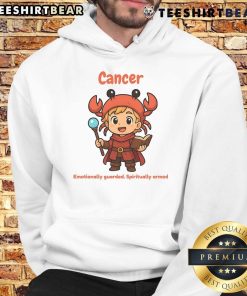 Cute Cancer the Wizard hoodie, featuring an emotionally guarded design and spiritual elements for cozy style.