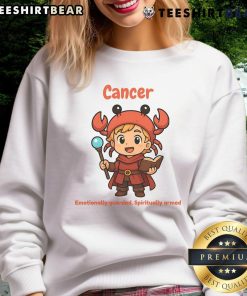 Alt Text: Cute Cancer The Wizard sweatshirt featuring an emotionally guarded design, perfect for spiritually armed individuals.