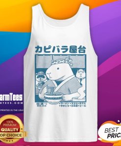 Adorable Cute Capy Food Cart Tank Top featuring a playful capybara design, perfect for casual summer outings.