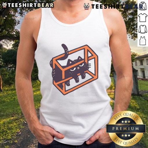 Alt Text: Adorable cute cat paradox tank top featuring a playful cat design, perfect for casual wear and cat lovers.