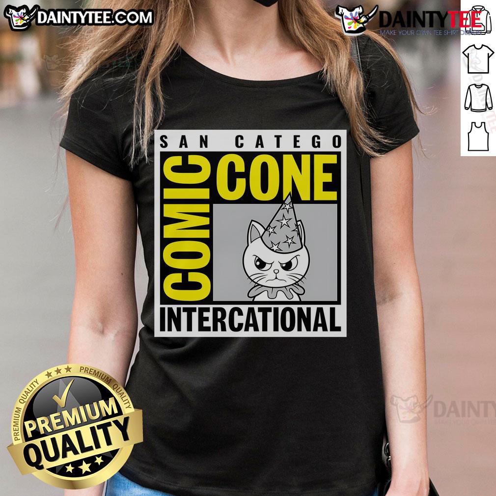 Cute Comic Cone San Catego Intercational Ladies Tee