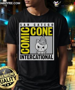 Cute Comic Cone San Catego International T-Shirt featuring a playful design, perfect for casual and fun outfits.