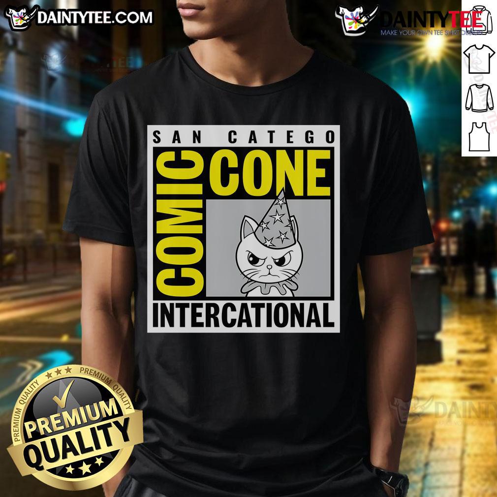 Cute Comic Cone San Catego Intercational T Shirt Cute Comic Cone San Catego International T-Shirt featuring a playful design, perfect for casual and fun outfits.