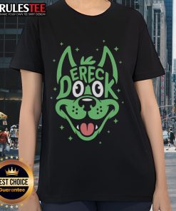 Adorable Dook Dog graphic on a ladies tee, featuring a cute design perfect for dog lovers and pet enthusiasts.