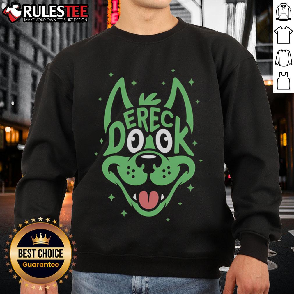 Cute Dereck Dook Dog Sweatshirt Adorable dog wearing a Cute Dereck Dook sweatshirt, showcasing its playful personality and trendy style.