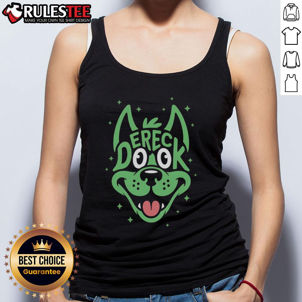 Cute Dereck Dook Dog Tank Top Adorable dog wearing a Cute Dereck Dook tank top, showcasing playful style and comfort for pets.