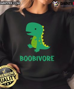 Adorable Cute Dinosaur Boobivore Sweatshirt featuring a playful dino design, perfect for casual and cozy outfits.