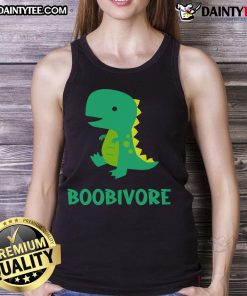 Cute dinosaur boobivore tank top featuring a playful dino design, perfect for casual summer wear.