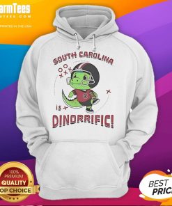 Alt Text: Cute Dinosaur South Carolina Gamecocks Dino-Riffic Hoodie featuring vibrant colors and playful design for fans.
