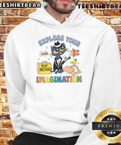 Alt Text: Cute Explore Your Imagination Pete The Cat Hoodie featuring vibrant colors and playful design for kids.