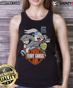 Alt Text: Cute fresh Terry Gross air logo tank top featuring a stylish design, perfect for casual summer wear.