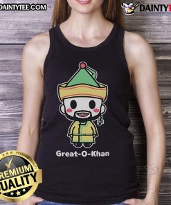 Cute Great O Khan drawn Khan 9 chibi tank top featuring an adorable character design for fans of anime fashion.