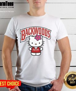 Alt Text: Cute Hello Kitty Backwoods T-Shirt featuring a playful design with Hello Kitty and a vibrant color scheme.