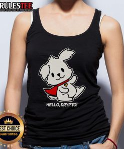 Alt Text: Cute Hello Krypto the Superdog tank top featuring vibrant colors and playful design perfect for young fans.