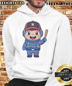 Adorable Houston Astros cartoon astronaut hoodie design, perfect for fans and cozy casual wear.