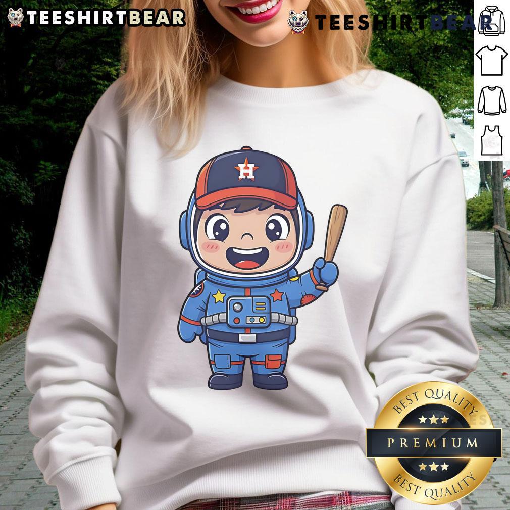 Cute Houston Astros Cartoon Astronaut Sweatshirt Adorable Houston Astros cartoon astronaut sweatshirt, perfect for fans showcasing team spirit and style.