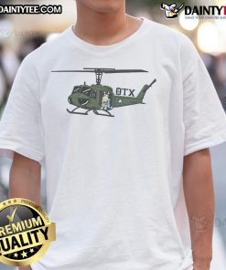 Alt Text: Cute Huey Goosey Otx Helicopter T-Shirt featuring a playful helicopter graphic on a stylish shirt design.