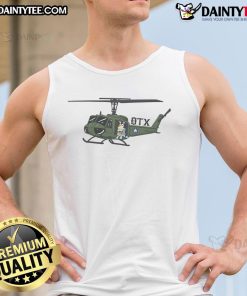 Cute Huey Goosey OTX helicopter tank top featuring a vibrant design, perfect for aviation enthusiasts and casual wear.