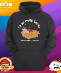 Cute I'd Be More Social Hoodie in vibrant colors, perfect for casual outings and expressing personality.
