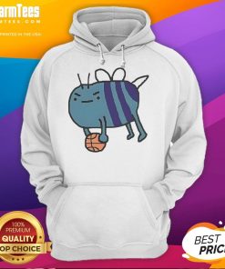 Alt Text: Cute James Plowright Charlotte Hornets NBA Bee Art Hoodie featuring vibrant colors and a playful design.