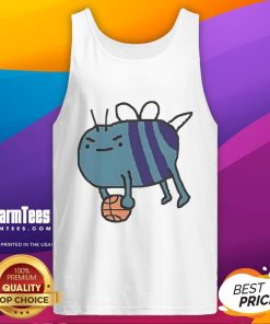Adorable James Plowright Charlotte Hornets NBA bee art tank top featuring vibrant colors and playful design.