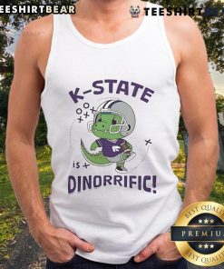 Cute K-State Wildcats Vive La Fete Dino-Riffic Tank Top featuring vibrant dinosaur graphics for kids.