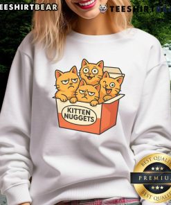Adorable Cute Kitten Nuggets sweatshirt featuring playful kitten designs, perfect for cat lovers and cozy fashion.