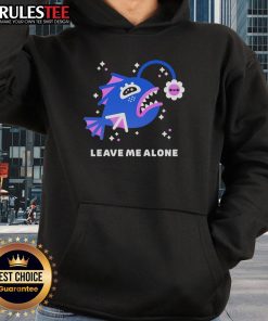 Alt Text: Cute Leave Me Alone Moody Anglerfish Hoodie featuring a whimsical anglerfish design perfect for casual wear.