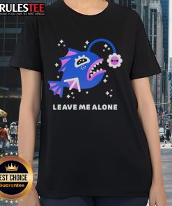 Cute Leave Me Alone Moody Anglerfish Ladies Tee, featuring a whimsical anglerfish design perfect for casual wear.