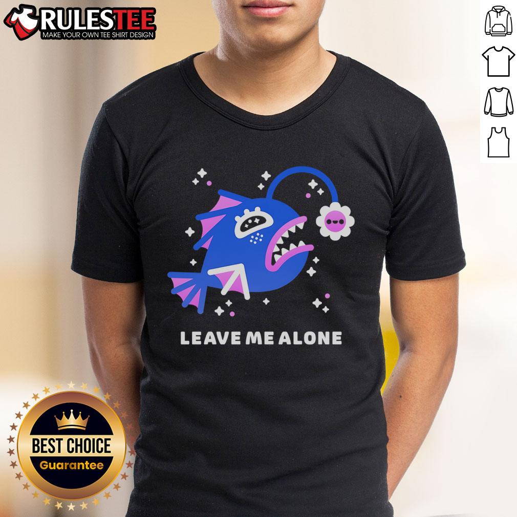 Cute Leave Me Alone Moody Anglerfish T Shirt Alt Text: Cute Leave Me Alone Moody Anglerfish T-Shirt design featuring a whimsical anglerfish graphic with a playful expression.