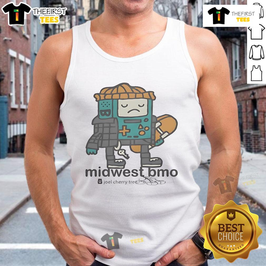 Cute Midwest Bmo Joel Chetty Tree Adventure Time Beemo Tank Top Adorable Midwest BMO tank top featuring Joel Chetty's Adventure Time Beemo design, perfect for fans and casual wear.