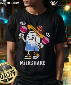 Cute Milkshake Maracas T-Shirt featuring vibrant colors and playful design, perfect for casual wear and music lovers.