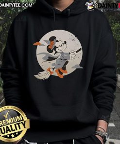 Cute Minnie Mouse in a Halloween hoodie, perfect for festive celebrations and trick-or-treating. Ideal for kids!
