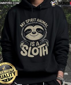 Alt Text: Cute My Spirit Animal Is A Sloth Hoodie design featuring a playful sloth illustration on a cozy hoodie.