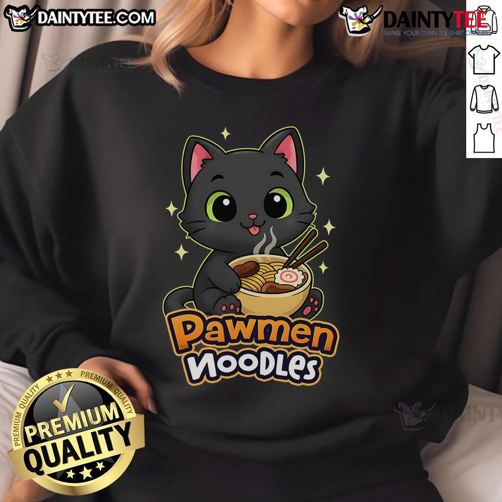 Cute Pawmen Noodles Cat Sweatshirt Cute Pawmen Noodles Cat Sweatshirt featuring an adorable cat design, perfect for animal lovers and cozy casual wear.