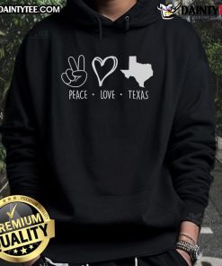 Cute Peace Love Texas hoodie showcasing Texas pride with vibrant colors and stylish design for supporters.