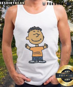 Adorable Cute Peanuts Franklin character tank top featuring vibrant colors and playful design, perfect for fans of the Peanuts gang.