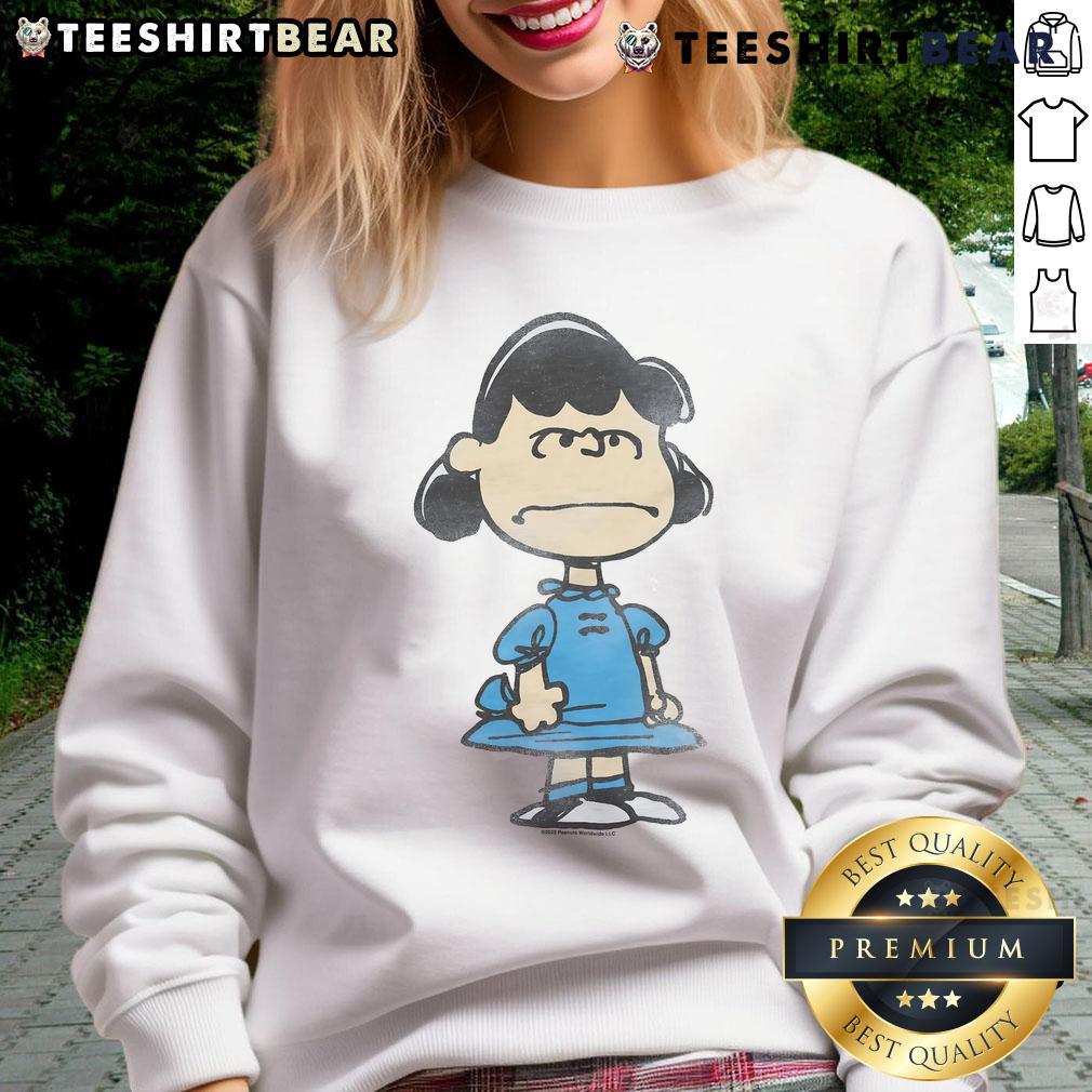 Cute Peanuts Lucy Character Sweatshirt Cute Peanuts Lucy character sweatshirt featuring vibrant colors and playful design, perfect for fans of the Peanuts gang.