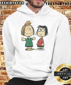 Alt Text: Cute Peanuts Peppermint Patty and Marcie character hoodie featuring vibrant graphics and cozy design for fans.
